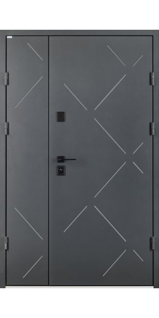 Двойная дверь входная в дом РУБИКОН ПВХ бетон антрацит Ескада 7 с ТЕРМОРОЗРИВОМ dveri-vhidni-rubikon-pvh-beton-antracit-eskada-7-z-termorozrivom_2360