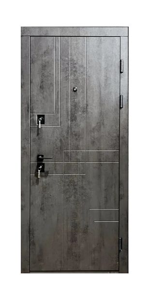 Двери входные Меджик модель Бавария magic-bavaria-mdf-doors-dark-concrete