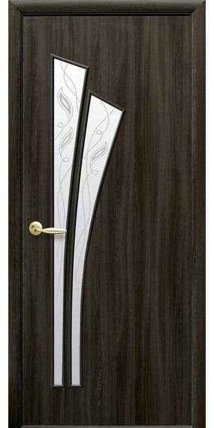 Межкомнатные двери Лилия со стеклом сатин и рисунком Р2 lili-23