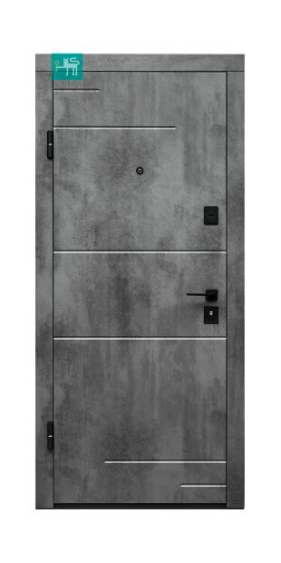 Входная дверь ПБ-366 Оксид темный/светлый 960 левый vhidni-dveri-pb-366-oksyd-temnyj-svitlyj