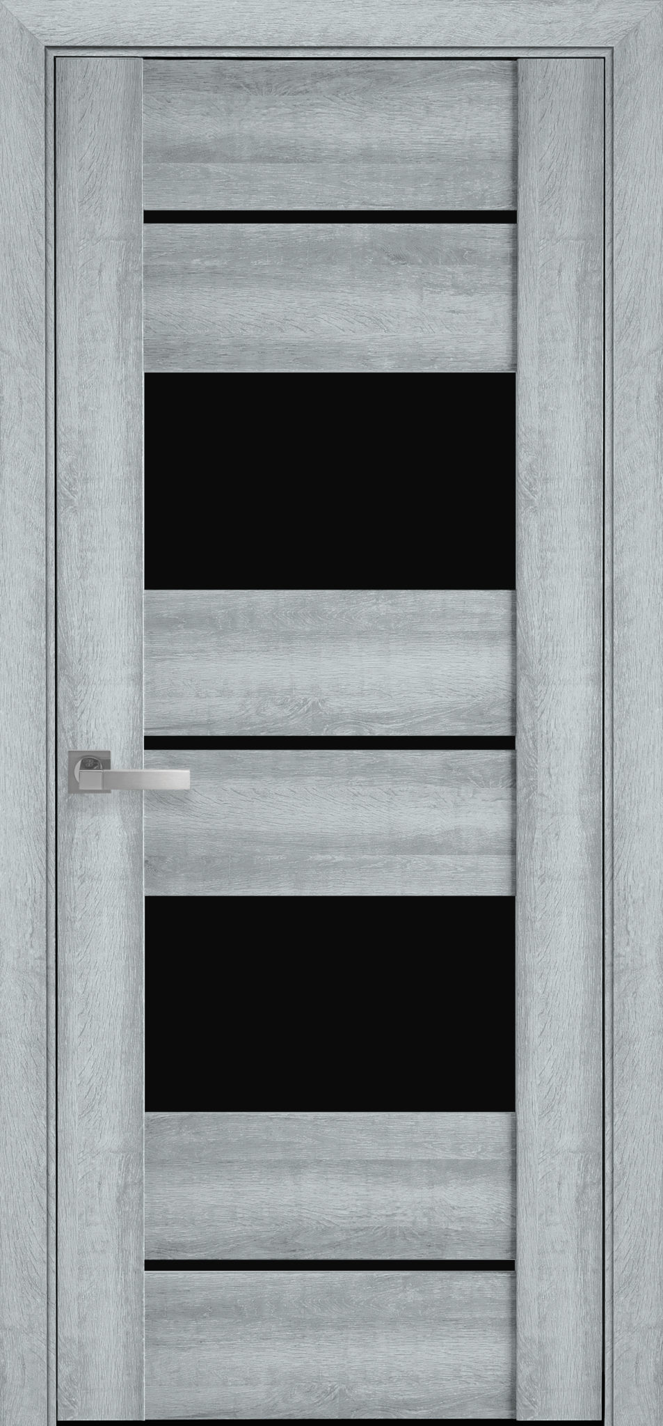 Межкомнатные двери Аскона с черным стеклом