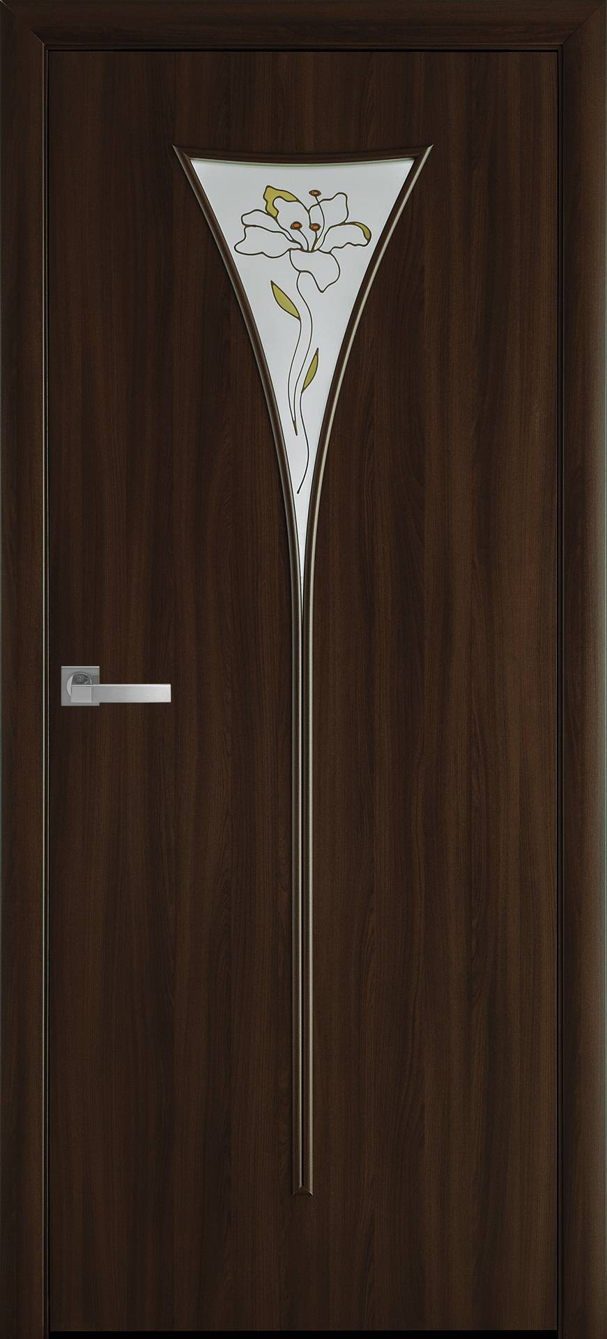 Межкомнатные двери Бора со стеклом сатин и рисунком