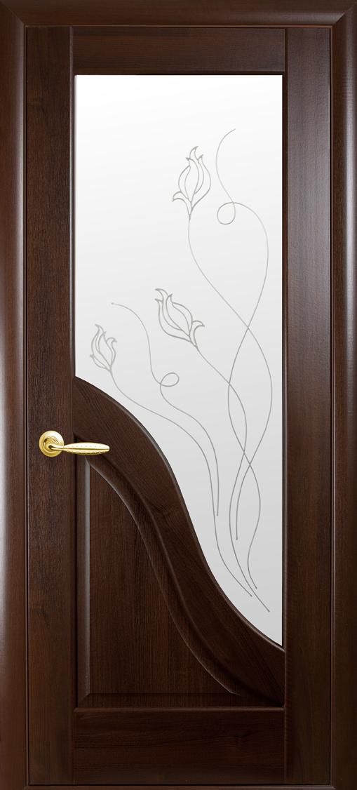 Межкомнатные двери Амата со стеклом сатин и рисунком Р2