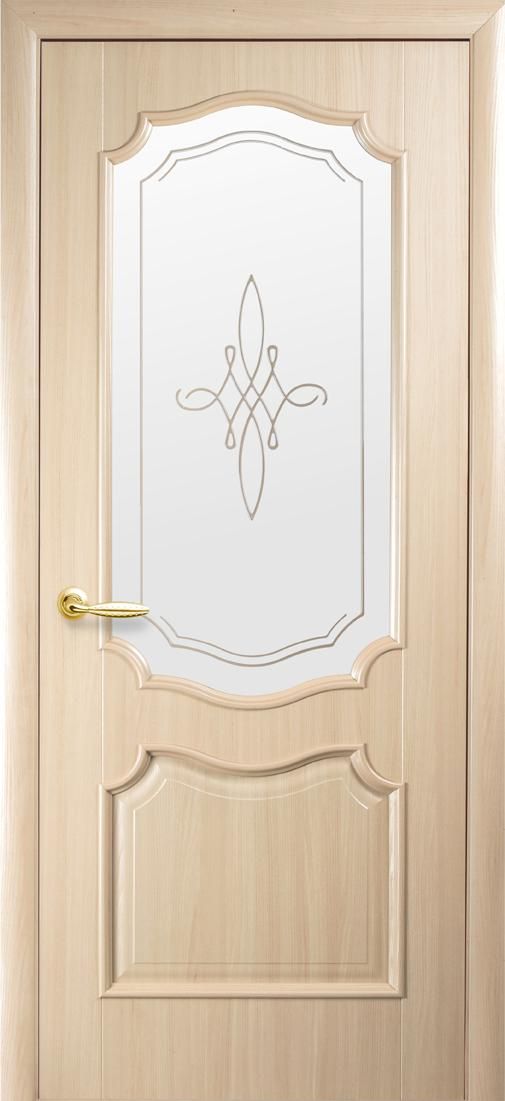 Межкомнатные двери Рока со стеклом сатин и рисунком