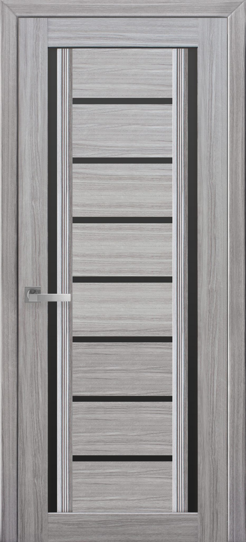 Межкомнатные двери Флоренция С2 с черным стеклом