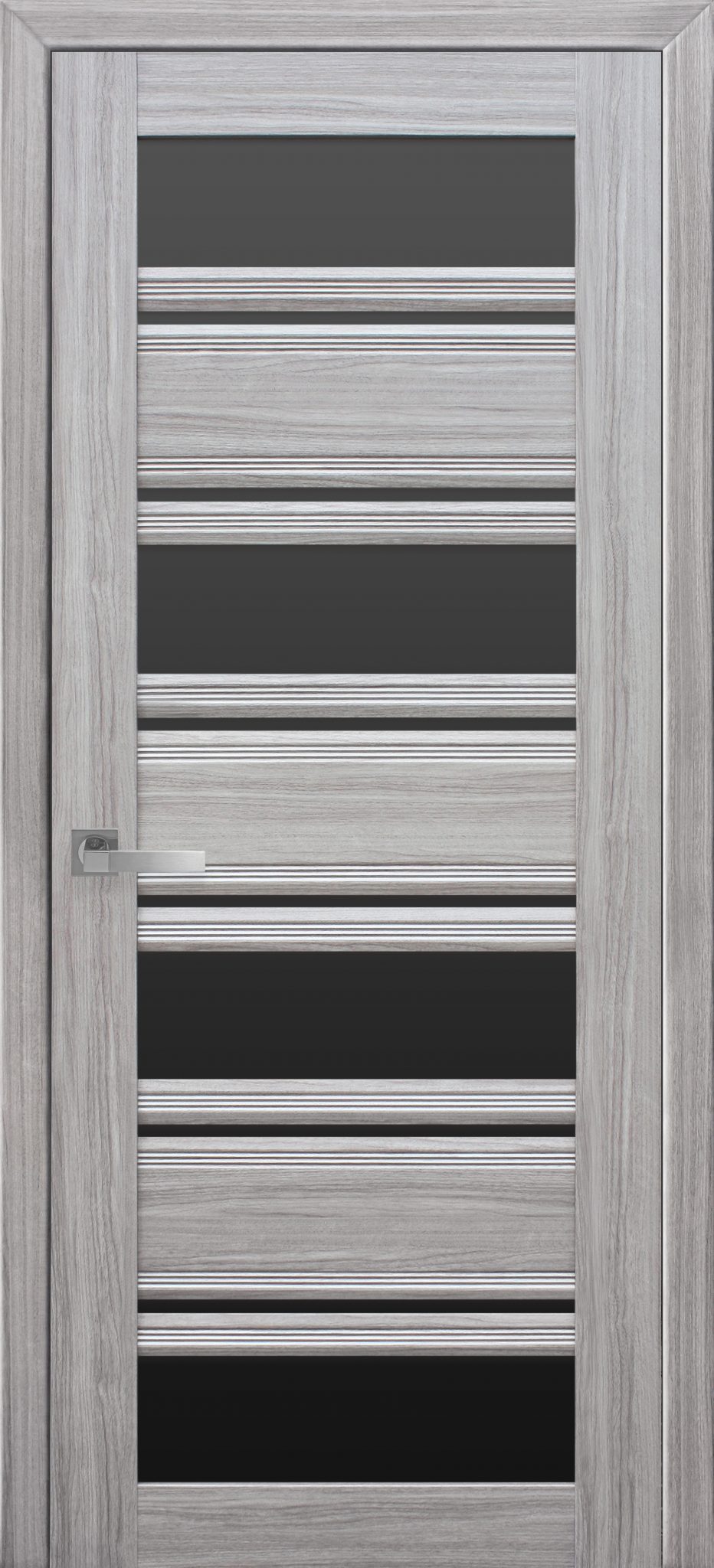 Межкомнатные двери Венеция С2 с черным стеклом