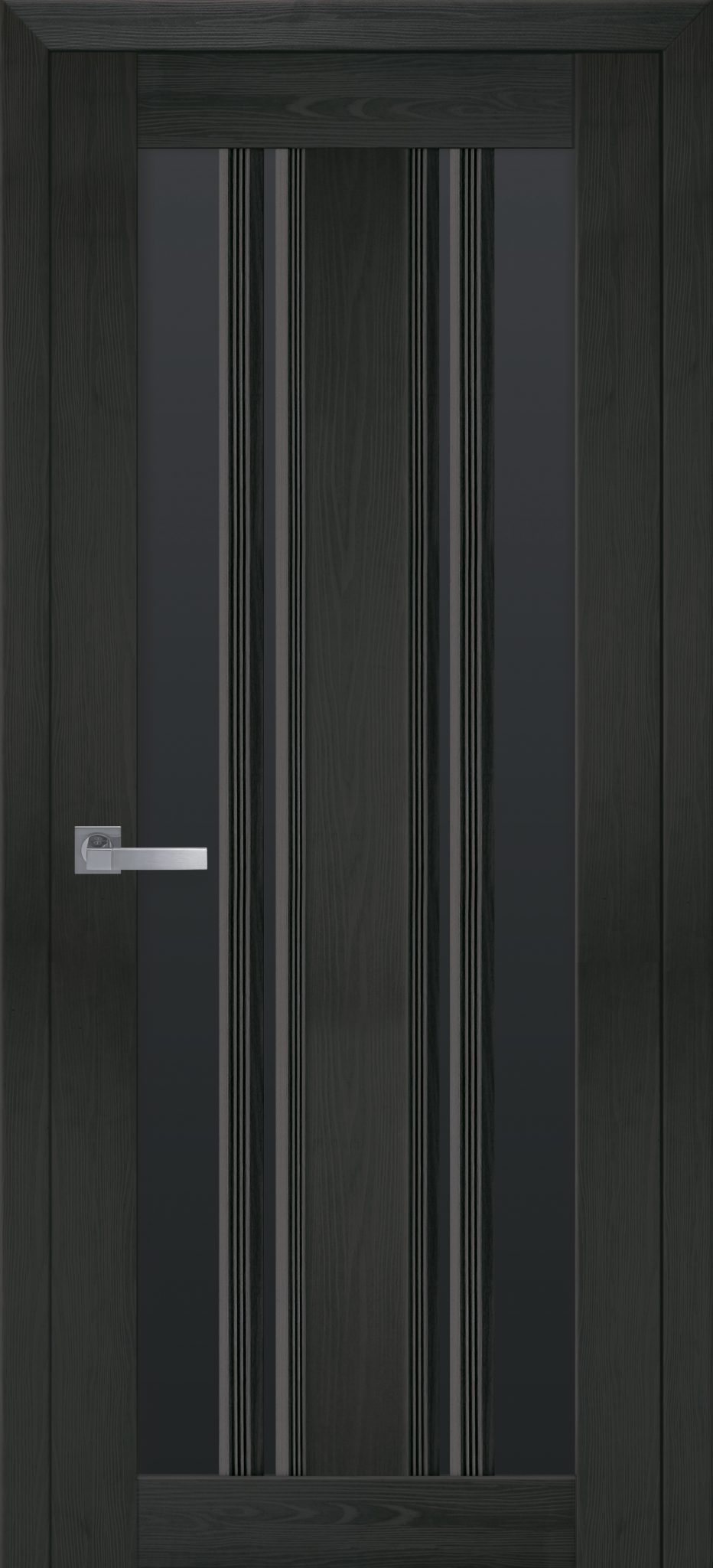 Межкомнатные двери Верона С2 с черным стеклом
