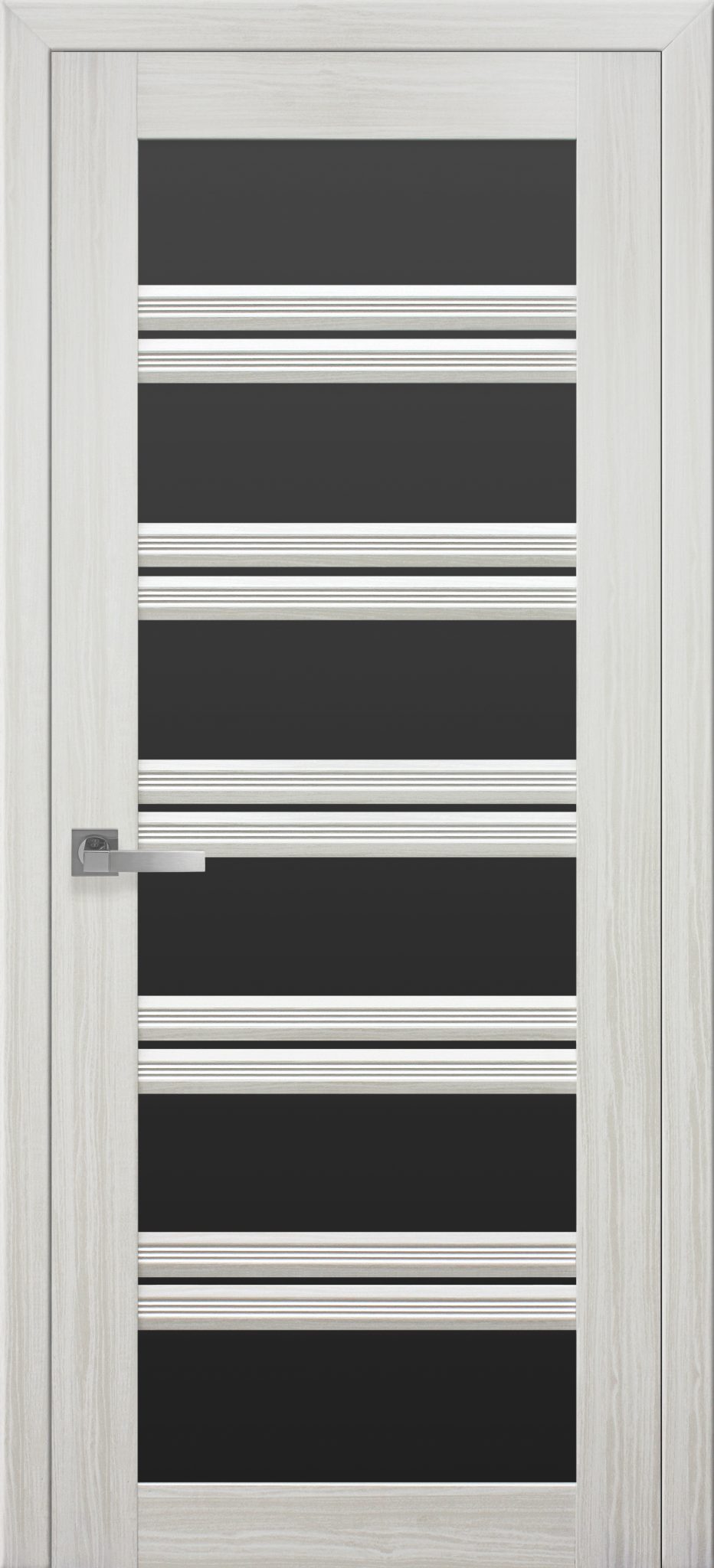 Межкомнатные двери Виченца С2 с черным стеклом
