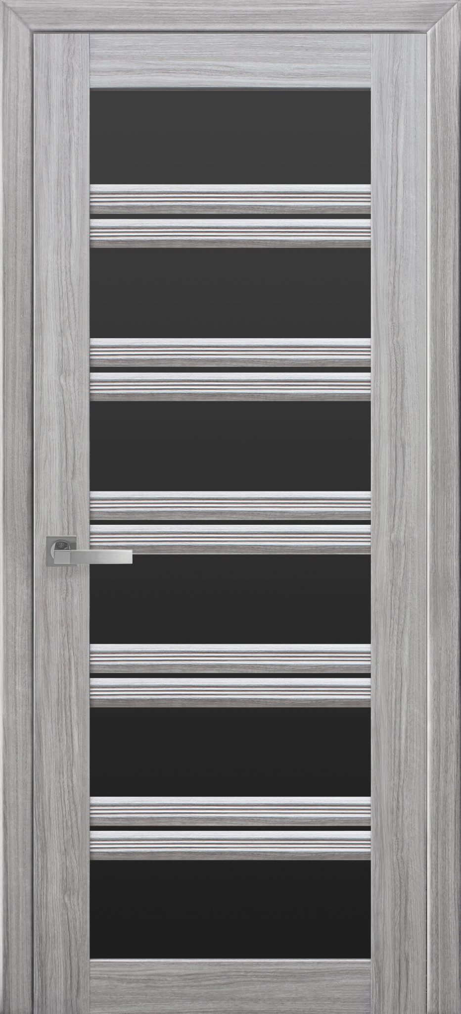Межкомнатные двери Виченца С2 с черным стеклом