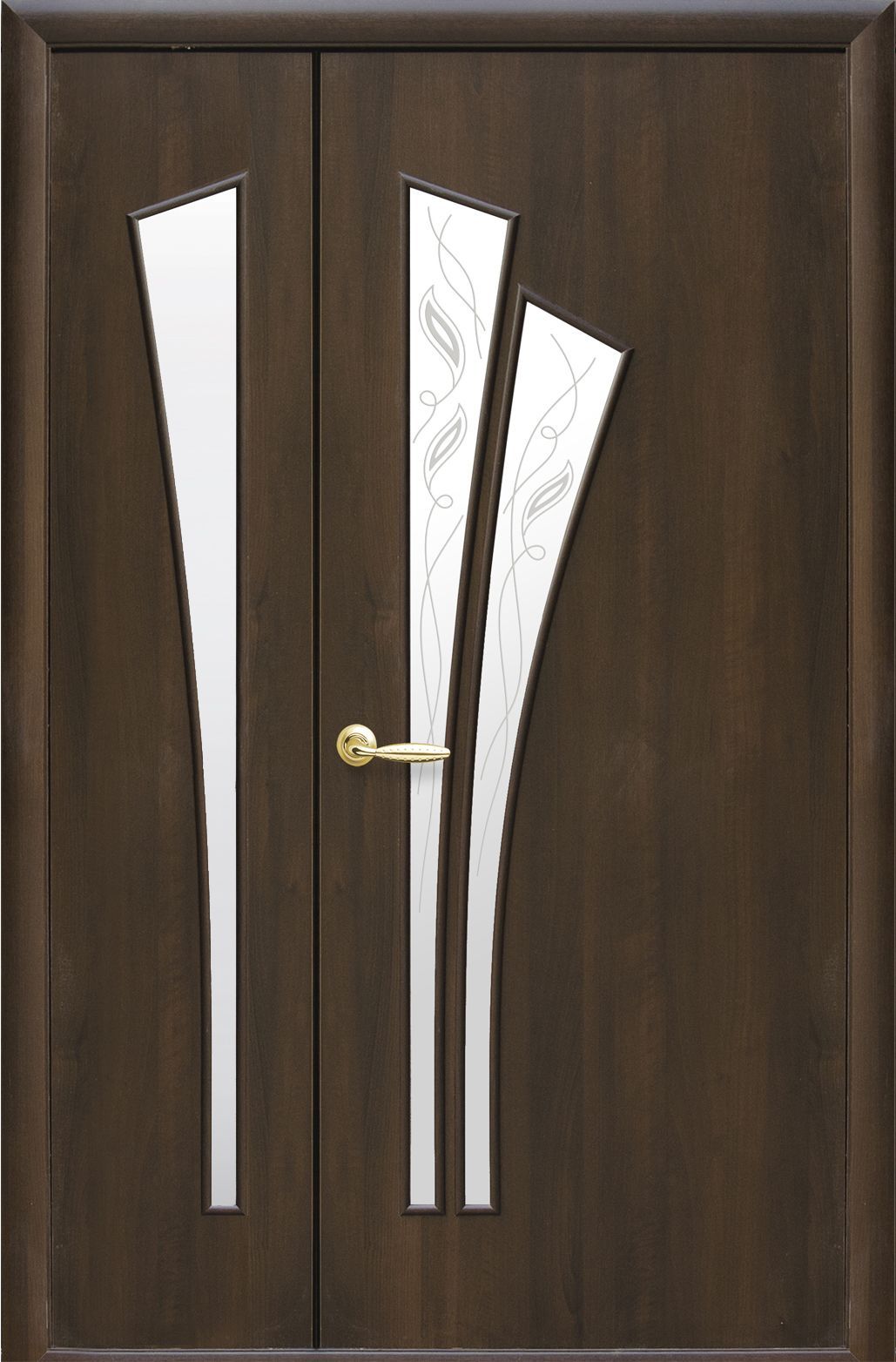 Межкомнатные двери Лилия со стеклом сатин и рисунком