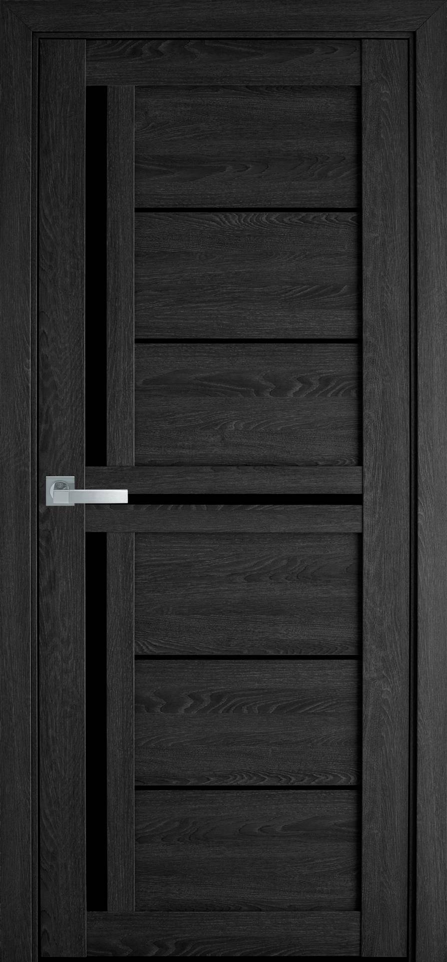 Межкомнатные двери Диана с черным стеклом