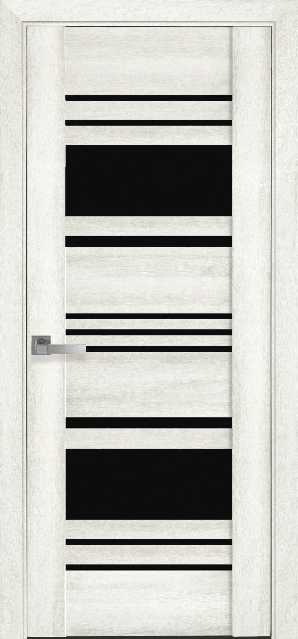 Межкомнатные двери Ницца с черным стеклом