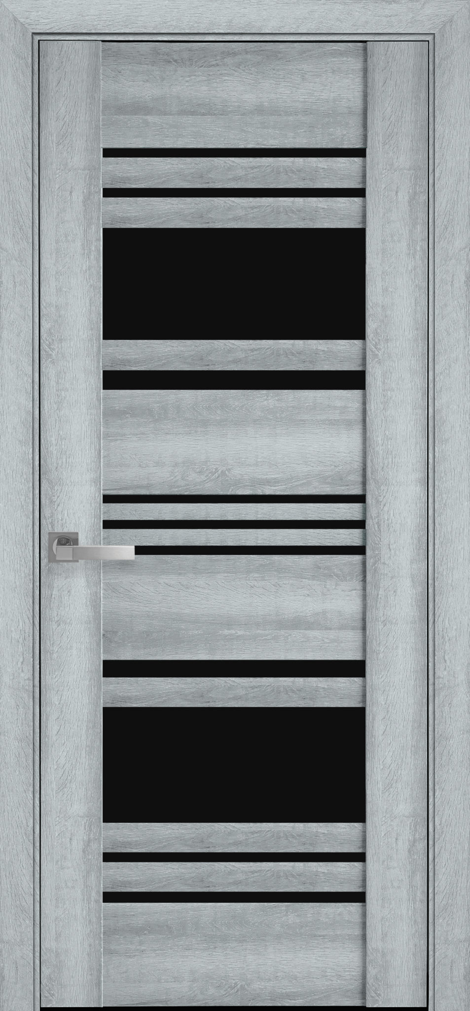 Межкомнатные двери Ницца с черным стеклом