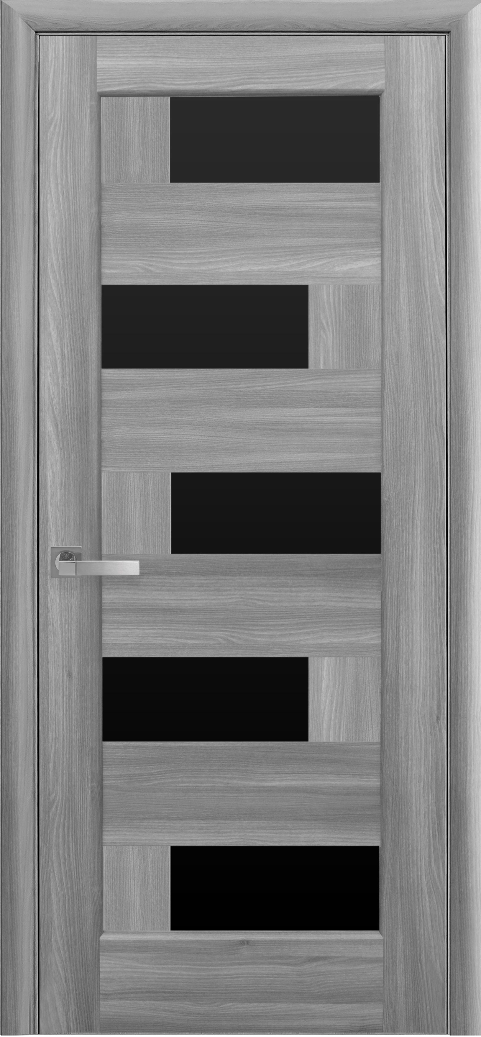 Межкомнатные двери Пиана с черным стеклом