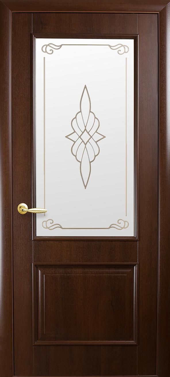 Межкомнатные двери Вилла со стеклом сатин и рисунком