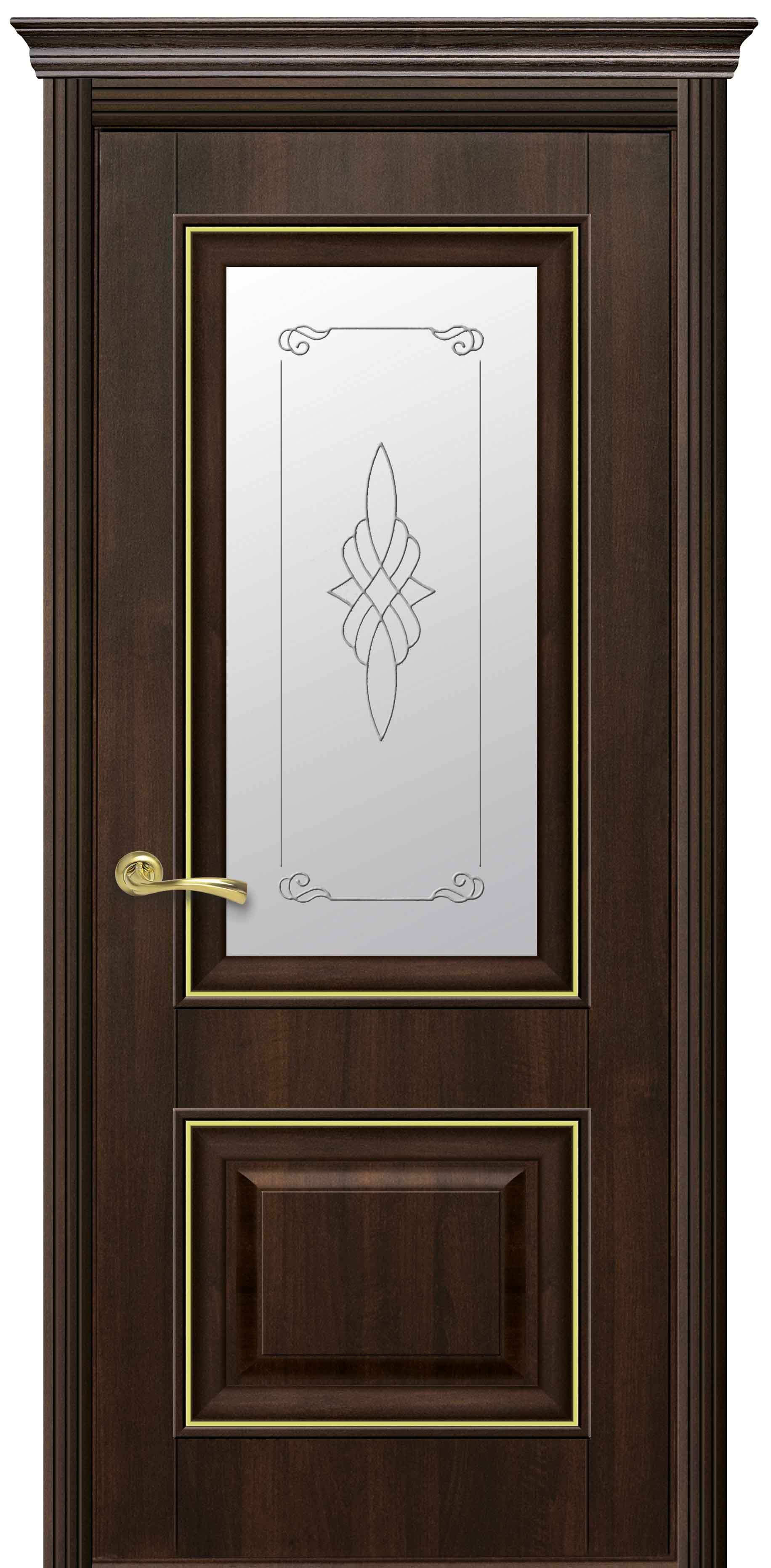 Межкомнатные двери Вилла Премиум со стеклом сатин и рисунком