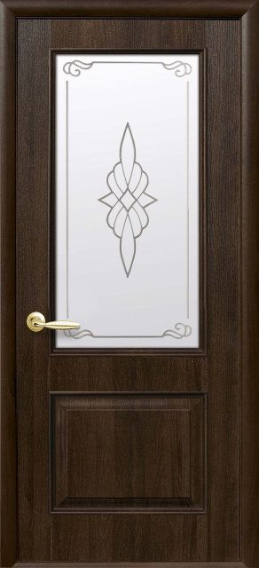 Межкомнатные двери Вилла Премиум со стеклом сатин и рисунком
