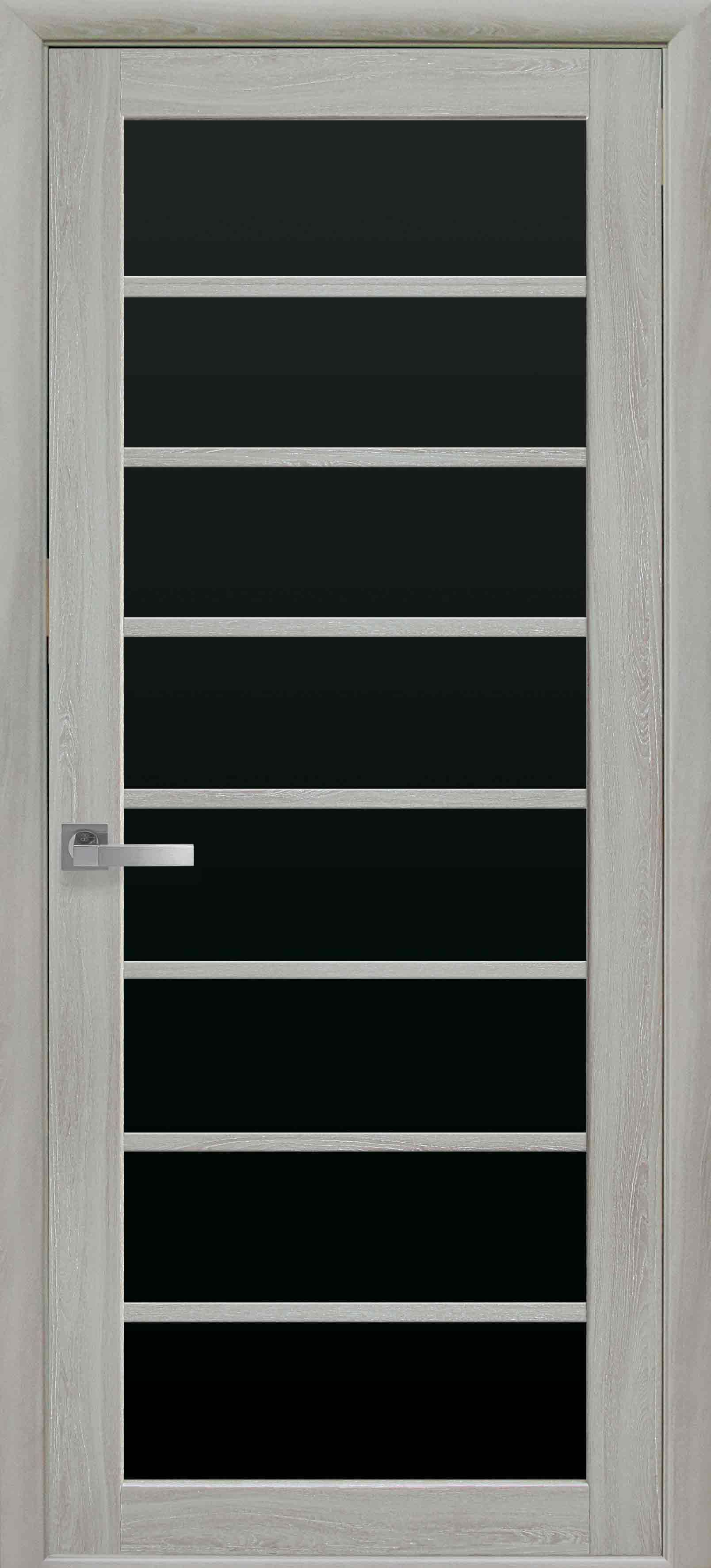 Межкомнатные двери Виола с черным стеклом