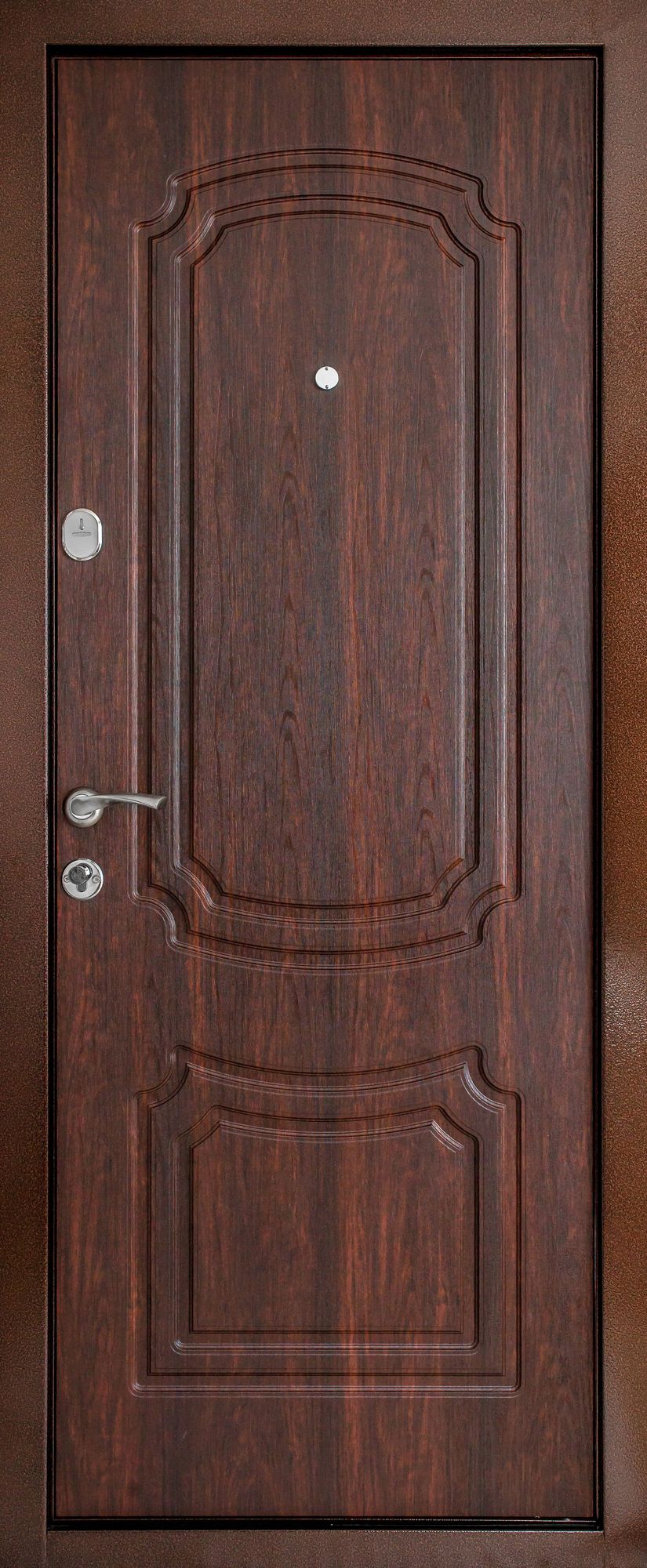 Вхідні двері ПУ-01 Горіх коньяний (висота 1900)