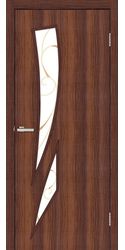 Дверь "Омис" Фиеста Экошпон (стекло сатин с контурным рисунком)