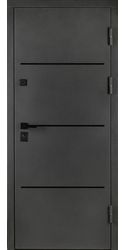 Входные двери ПРЕСТИЖ Диагональ Нова + черный молдинг