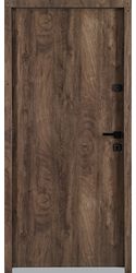 Дверь входная ПРЕСТИЖ Срез дерева коньячный + Черный молдинг
