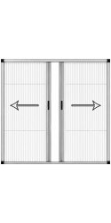 Двойная москитная сетка Плиссе 3 дверная с порогом террасный проем, м.кв,  