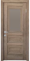 Межкомнатные двери Камилла со стеклом бронза, ЭкоВуд Орех Европейский