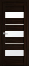 Межкомнатные двери Лилу со стеклом сатин, Экошпон  Венге Brown