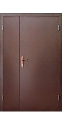Двойная дверь входная Техническая 1200 мм 2 листа метала RAL8017-1