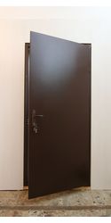 Входная дверь техническая 2 листа металла RAL8017-2