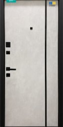 Входная дверь П-3К-503 Бетон антрацит/снежный 960 правый