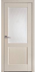 Межкомнатные двери Эпика со стеклом сатин и рисунком Р2, ПВХ DeLuxe Патина