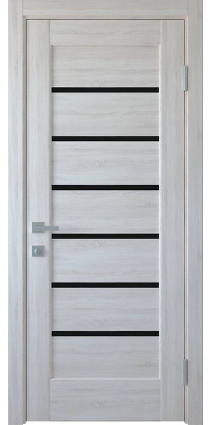 Межкомнатные двери Линнея с черным стеклом linneya-27