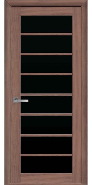 Межкомнатные двери Виола с черным стеклом viola-7