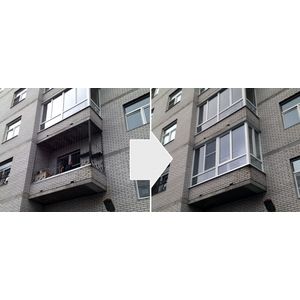 Балкон под ключ 3250х1550х850 мм