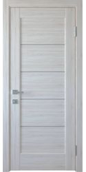 Межкомнатные двери Мира со стеклом сатин, ПВХ DeLuxe Ясень New