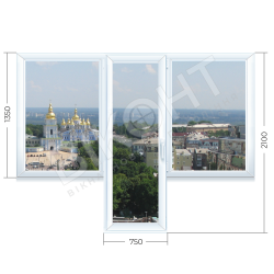 Металлопластиковое окно KBE балконный блок Чебурашка kbe-13