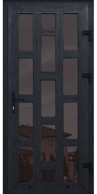 Металлопластиковые двери одинарные антрацит № 45 plastikovie_dveri45