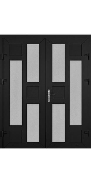 Металлопластиковые двери двойные антрацит № 24 plastikovie_dveri24