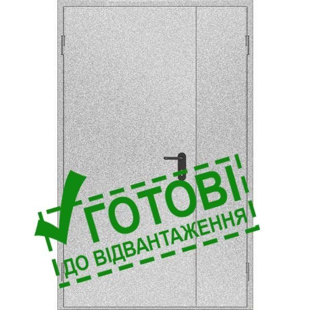 Двойные двери противопожарные металлические глухие левые ДМП ЕІ60- 1350х2050 мм protipogegni-dveri16